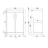 Athena Hacienda Black 600mm Floor Standing Vanity With Worktop