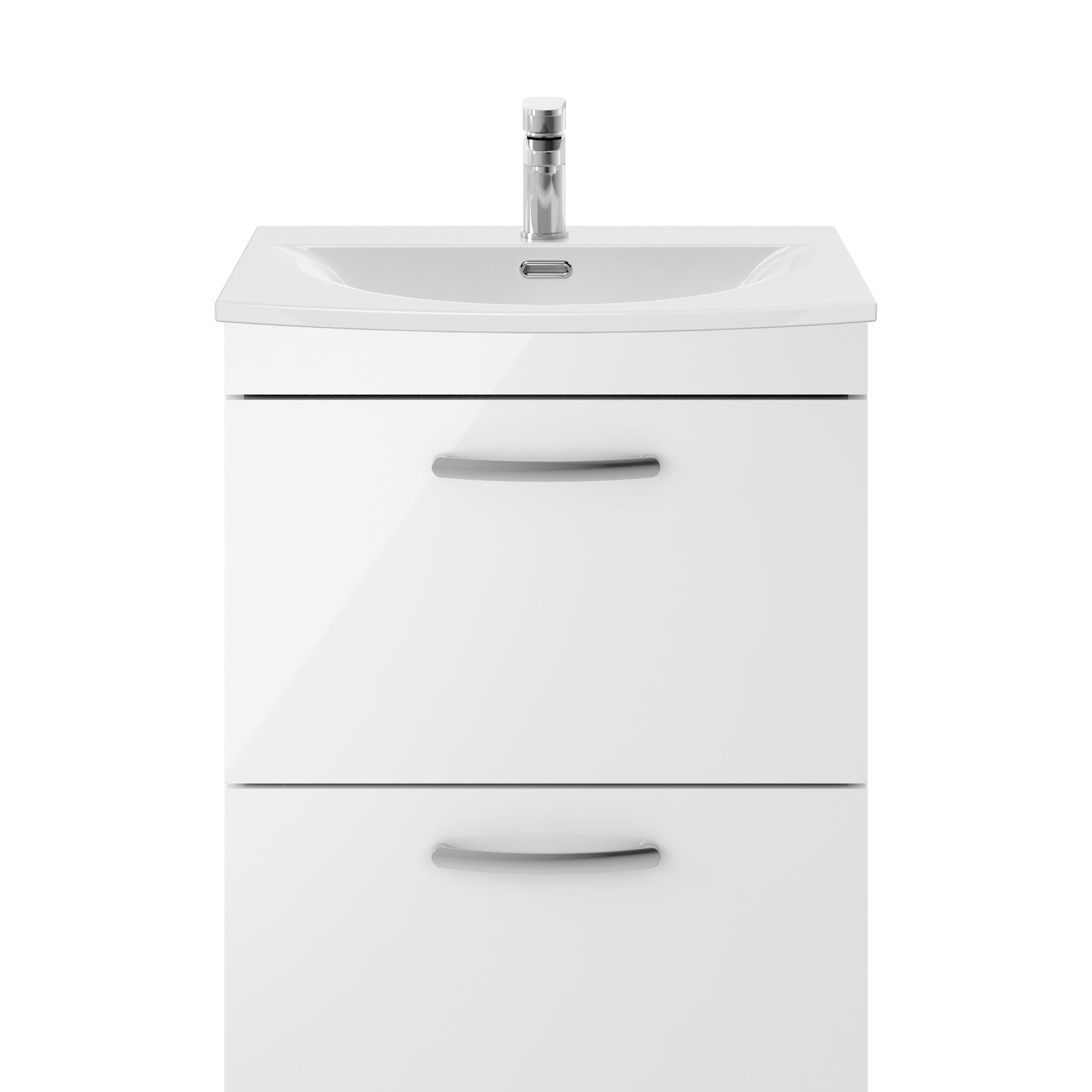 Nuie Athena 600mm Gloss White Floor Standing Vanity With Basin 4