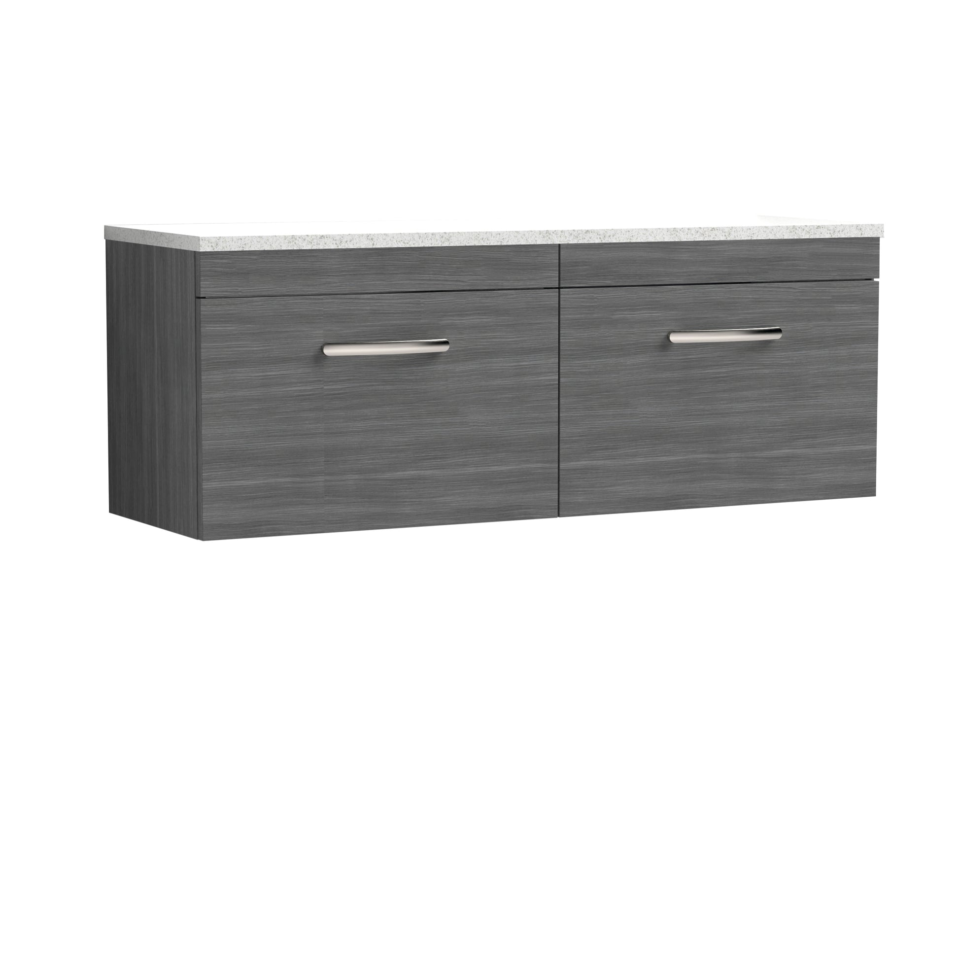 Nuie 1200mm Wall Hung 2-Drawer Unit & Laminate Worktop