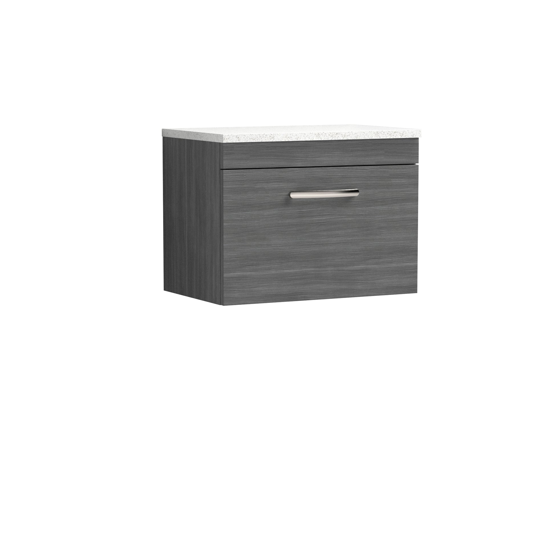 Nuie 600mm Wall Hung Vanity With Sparkling White Worktop