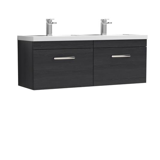 Nuie 1200mm Wall Hung Cabinet With Double Basin