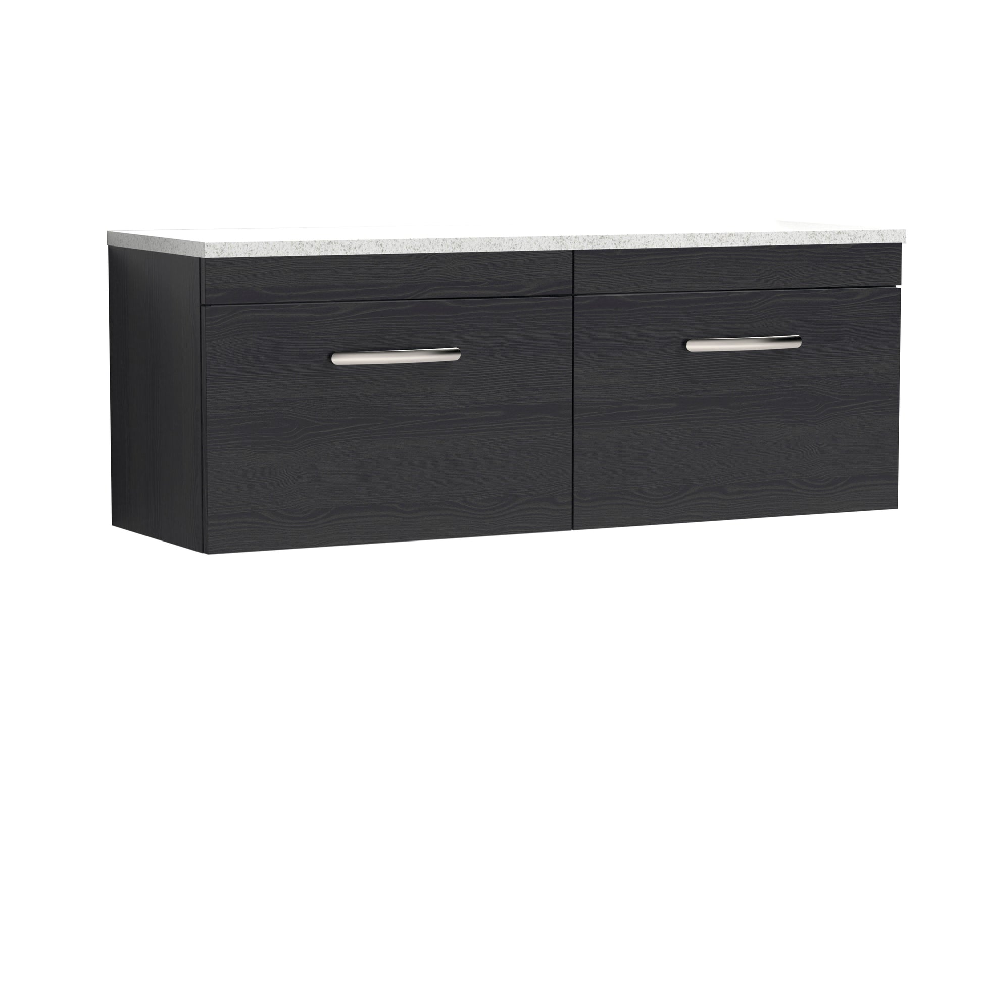 Nuie 1200mm Wall Hung 2-Drawer Unit & Laminate Worktop