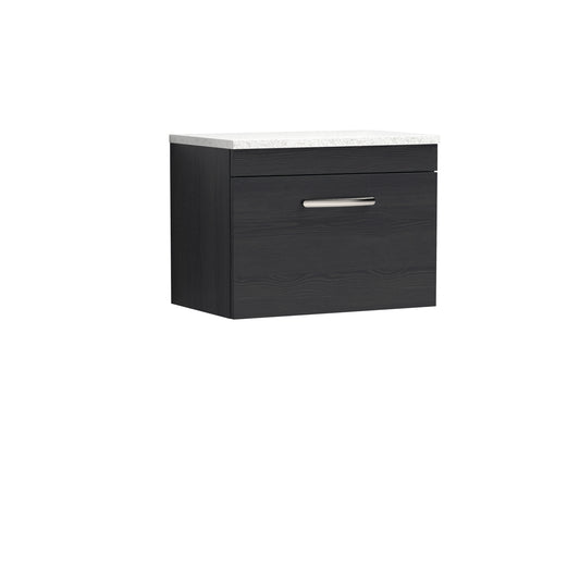 Nuie 600mm Wall Hung Vanity With Sparkling White Worktop