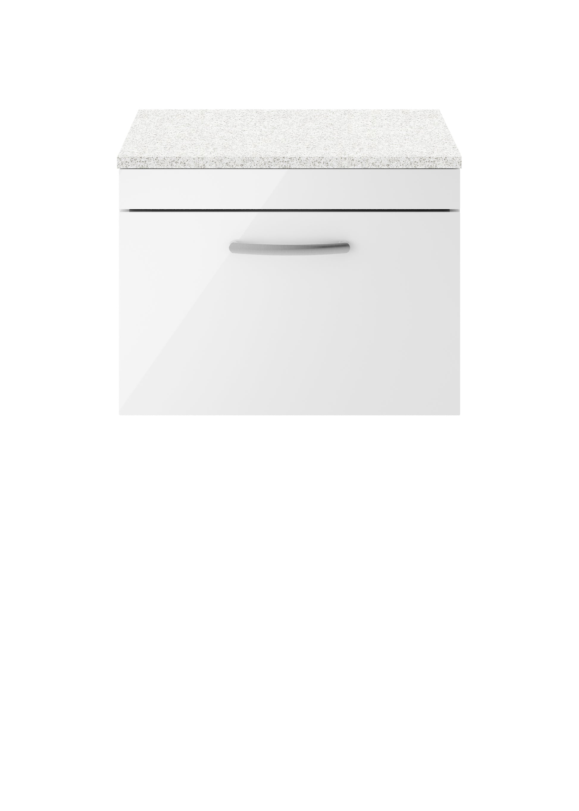 Nuie 600mm Wall Hung Vanity With Sparkling White Worktop