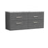 nuie 1200 wall hung 4 drawer unit laminate worktopath046lcm2, Nuie, Wall Hung Vanity Unit, 1