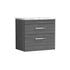 nuie 600 wall hung 2 drawer unit laminate worktopath046lcm, Nuie, Wall Hung Vanity Unit, 1
