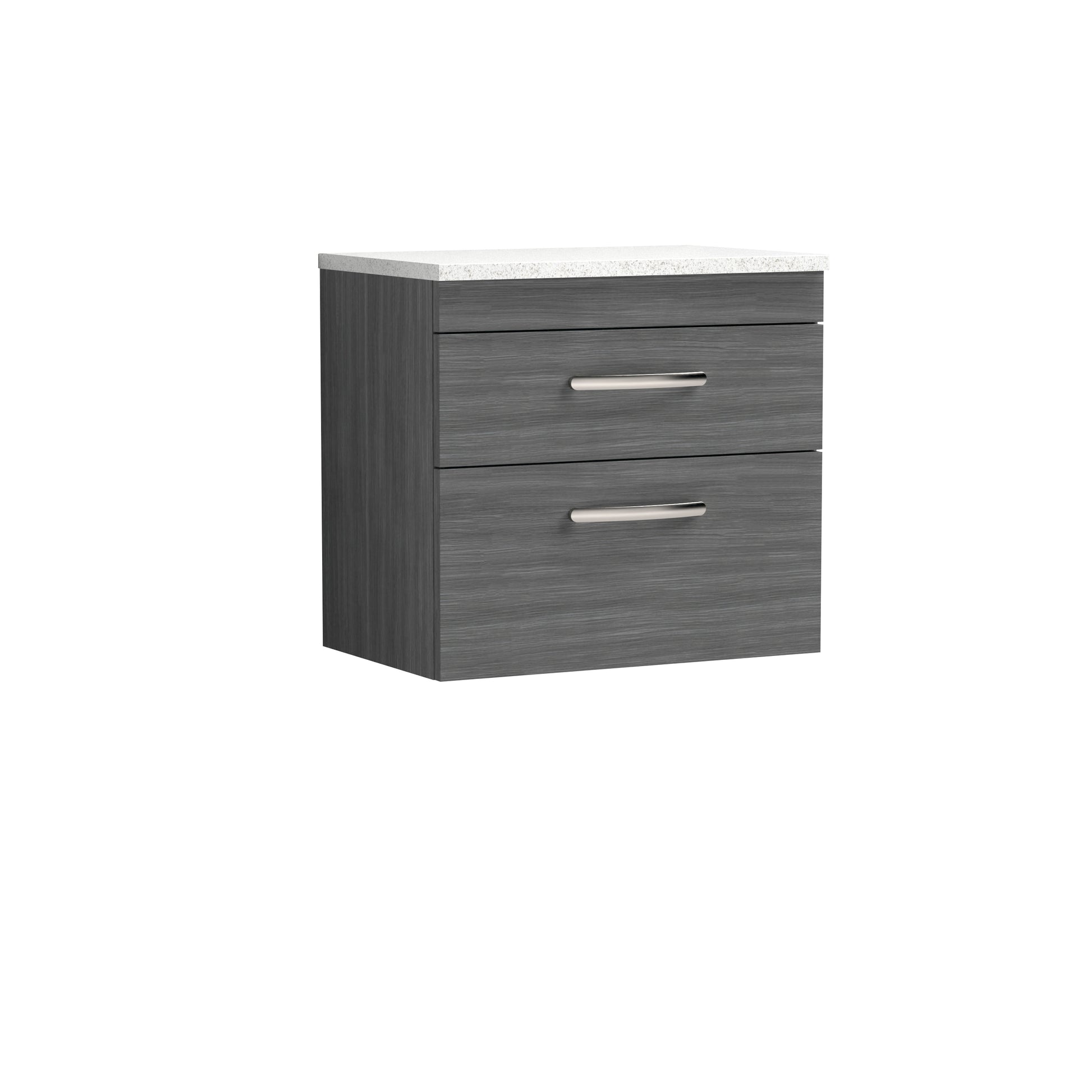 Nuie 600mm Wall Hung Vanity With Sparkling White Worktop