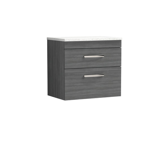 Nuie 600mm Wall Hung Vanity With Sparkling White Worktop