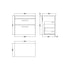 nuie 600 wall hung 2 drawer unit laminate worktopath047lcm, Nuie, Wall Hung Vanity Unit, 2