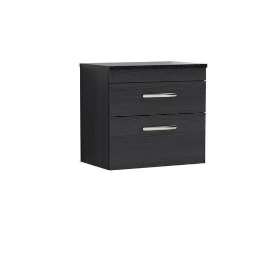 Nuie 600mm Wall Hung Vanity With Sparkling Black Worktop