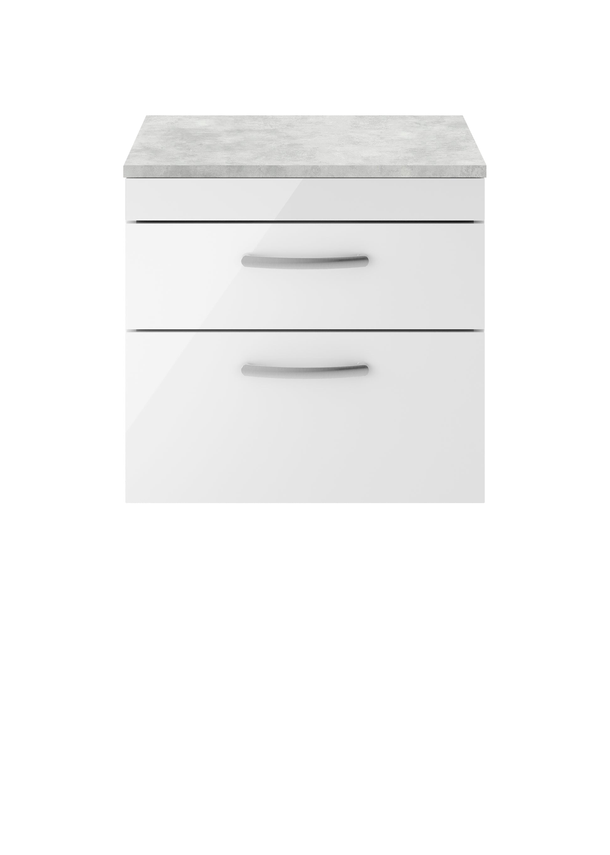 Nuie 600mm Wall Hung Vanity With Grey Worktop