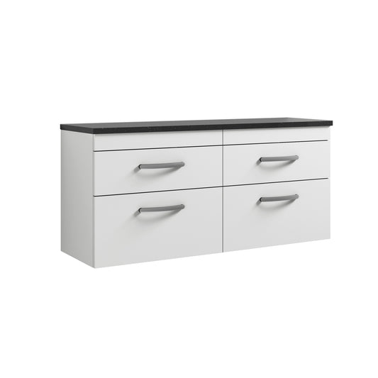 Nuie 1200mm Wall Hung 4-Drawer Unit & Laminate Worktop