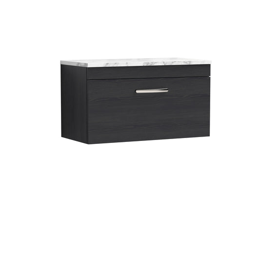 Nuie 800 Wall Hung Single Drawer Unit & Laminate Worktop