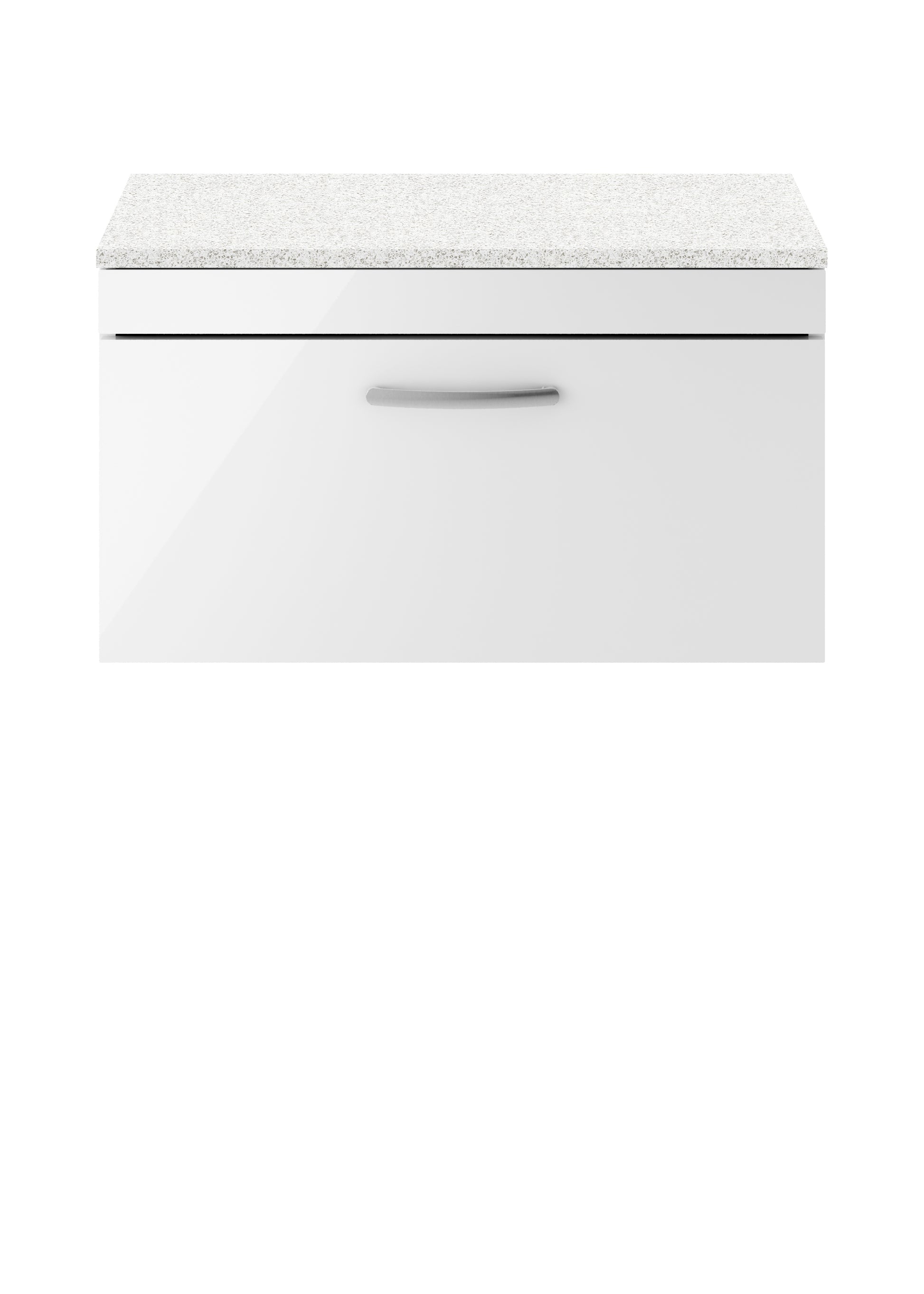 Nuie 800mm Wall Hung Vanity With Sparkling White Worktop