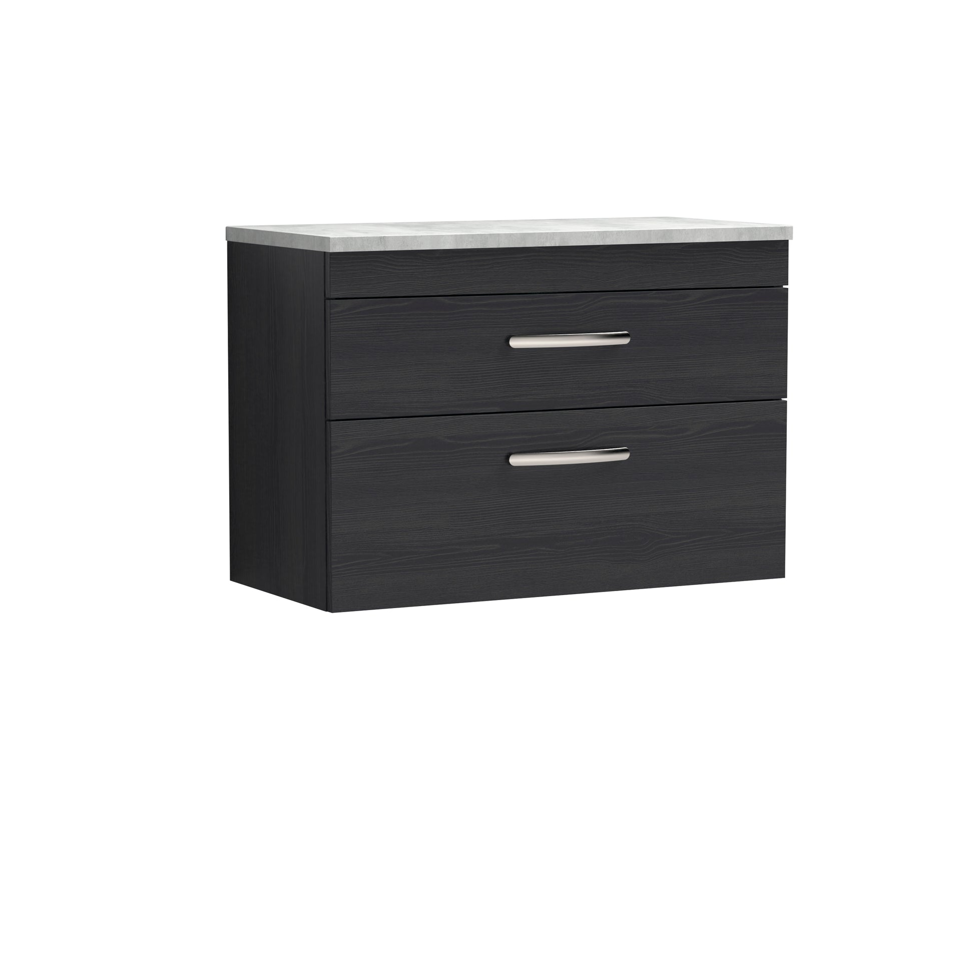 Nuie 800mm Wall Hung Vanity With Grey Worktop