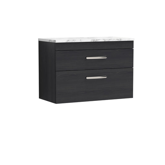 Nuie 800 Wall Hung 2-Drawer Unit & Laminate Worktop