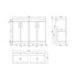 Athena Gloss Grey 1200mm Floor Standing Cabinet With Double Basin