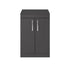 Athena Gloss Grey 600mm Floor Standing Cabinet With Worktop