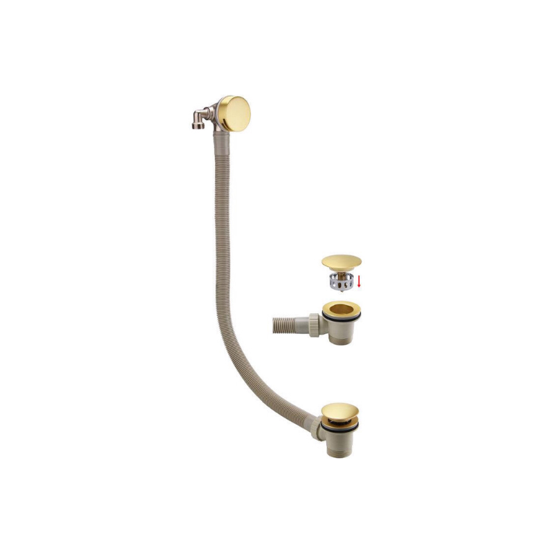 Bath Filler Waste And Overflow - Brushed Brass