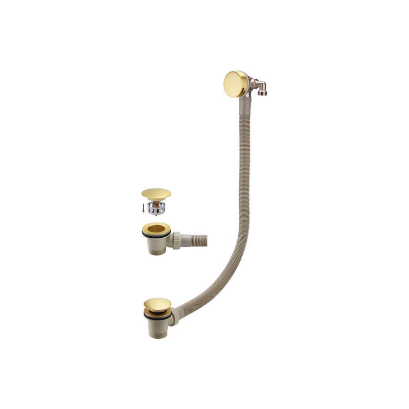 Bath Filler Waste And Overflow - Brushed Brass