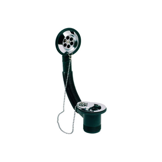 Bath Waste with Tidy Chain Plug - Chrome