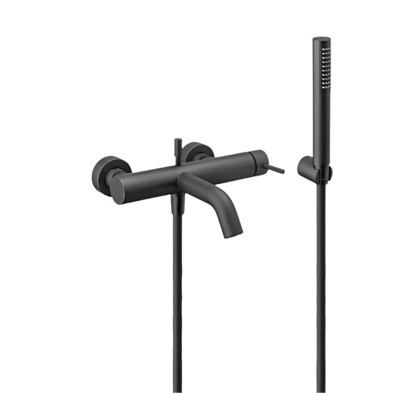 Vema Maira Matt Black Wall Mounted Bath Shower Mixer Tap