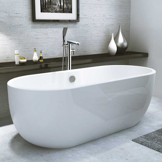 bellance freestanding bath 1550x745x580mm white, Baths, Free Standing Baths, Alessio, 1