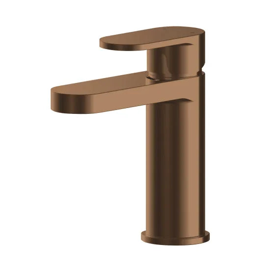 Binsey Basin Mixer Tap with Push Button Waste Brushed Bronze