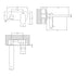 Binsey Wall Mounted Basin Mixer Tap With Plate Brushed Bronze