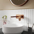 Cyprus Fluted Wall Mounted Basin Mixer Tap With Plate Brushed Bronze