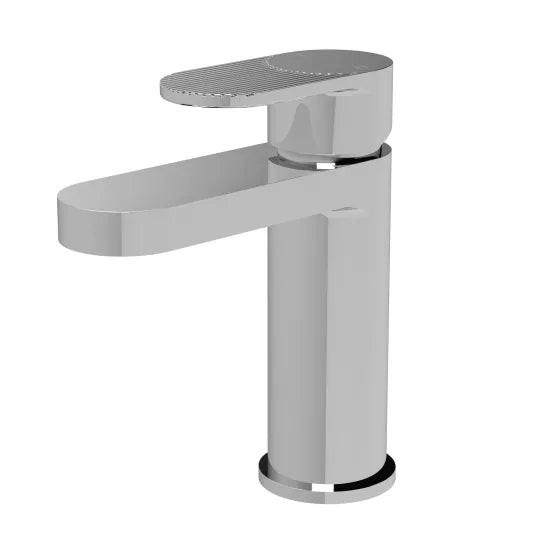 Cyprus Fluted Basin Mixer Tap with Push Button Waste Chrome