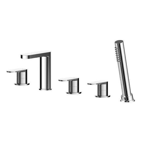 Binsey Deck Mounted Bath Shower Mixer Tap Chrome