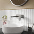 Cyprus Fluted Wall Mounted Basin Mixer With Plate Chrome