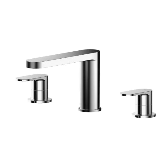 Binsey Deck Mounted 3 Tap Hole Bath Mixer Tap Chrome