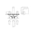Binsey Deck Mounted 3 Tap Hole Basin Mixer Tap With Pop Up Waste Chrome