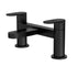 Cyprus Fluted Bath Mixer Tap Black Matt