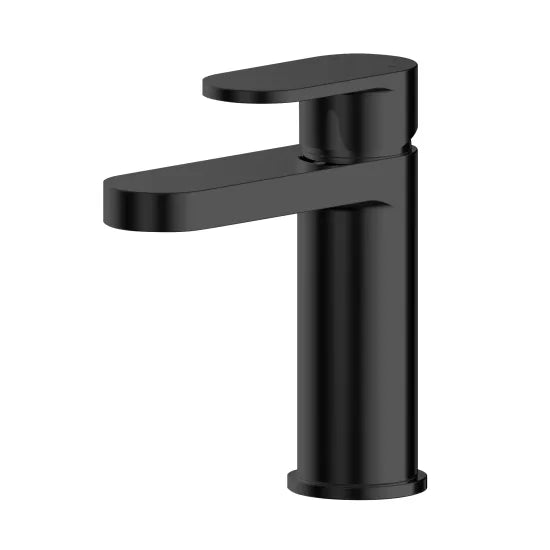 Binsey Basin Mixer Tap with Push Button Waste Black Matt