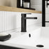Binsey Basin Mixer Tap with Push Button Waste Black Matt