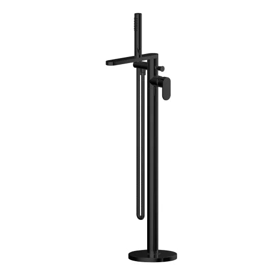 Binsey Freestanding Bath Shower Mixer Tap with Shower Kit Black Matt