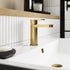 Binsey Basin Mixer Tap with Push Button Waste Brushed Brass