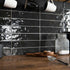 asly black gloss tiles 300x75mm, Floor Tiles, Metro  Tiles, Porcelain Tiles, Wall Tiles, Black Tiles