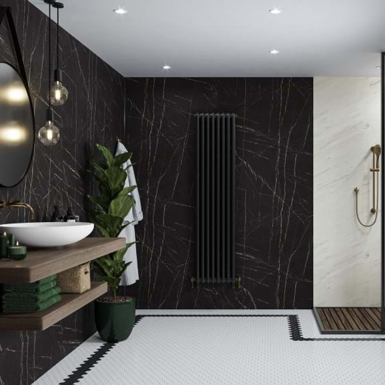 Multipanel Black Pertra Linda Barker Wet Wall Shower Panel