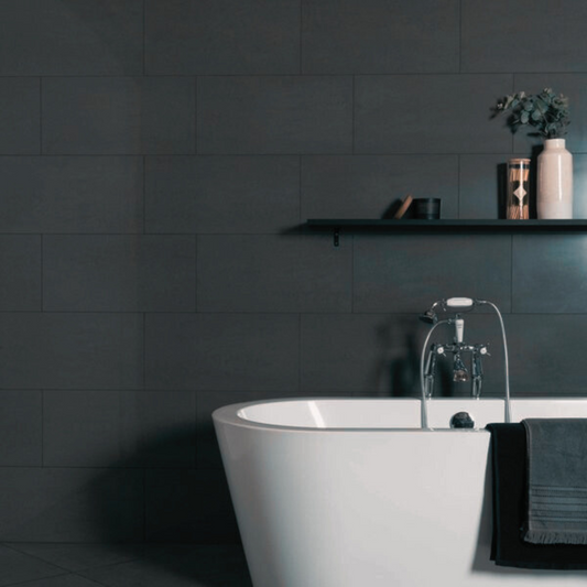 gems lounge polished black 600x300mm tiles, Floor Tiles, Porcelain Tiles, Wall Tiles, Black Tiles, 1