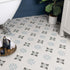 sirocco bloom tiles 223x223mm, Decor Tiles, Floor Tiles, Patterned Tiles, Porcelain Tiles, Wall Tiles, Blue Tiles, 5