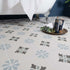 sirocco bloom tiles 223x223mm, Decor Tiles, Floor Tiles, Patterned Tiles, Porcelain Tiles, Wall Tiles, Blue Tiles, 4