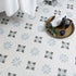 sirocco bloom tiles 223x223mm, Decor Tiles, Floor Tiles, Patterned Tiles, Porcelain Tiles, Wall Tiles, Blue Tiles, 3