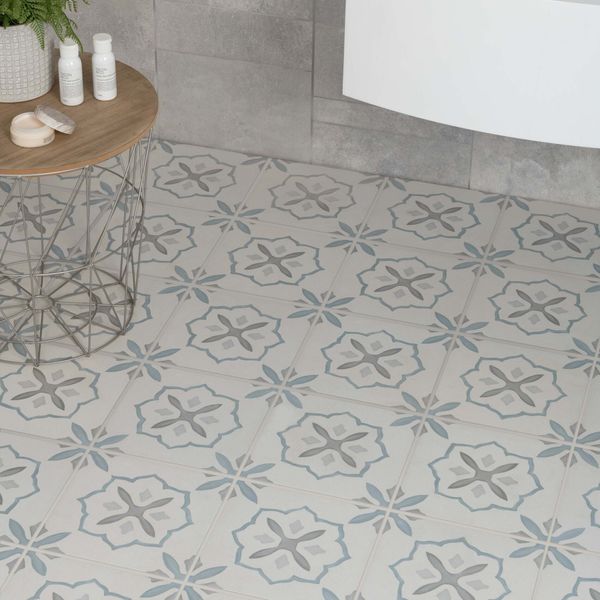 Sirocco Blue Cross Tiles 223x223mm