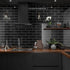 Bricks Black Gloss 300x100mm Tiles