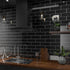 Bricks Black Gloss 300x100mm Tiles