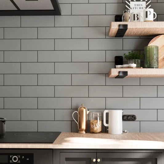 Bricks Grey Matt 300x100mm Tiles
